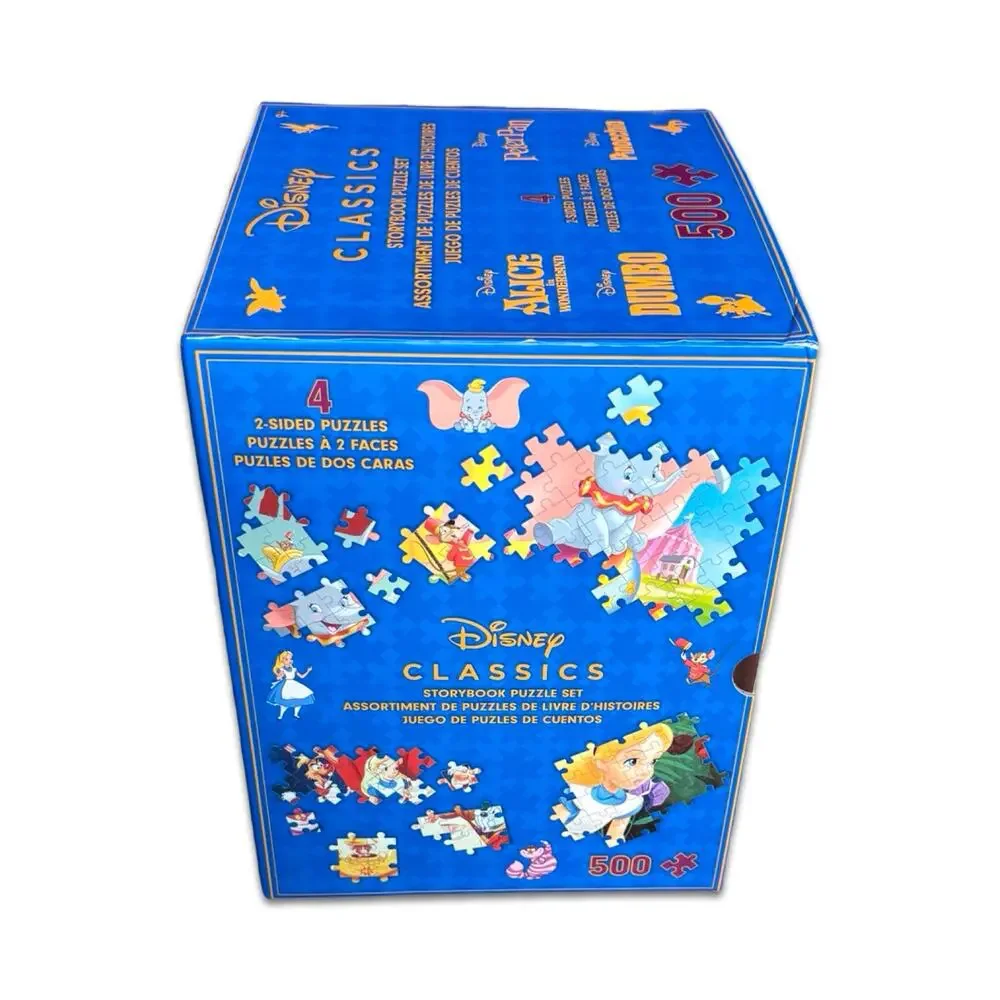 Disney Parks Classics Storybook 4 Puzzle Set Alice Peter Pan Dumbo Pinocchio